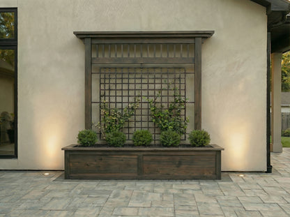 Palisade Trellis with Planter – Cedar Grid