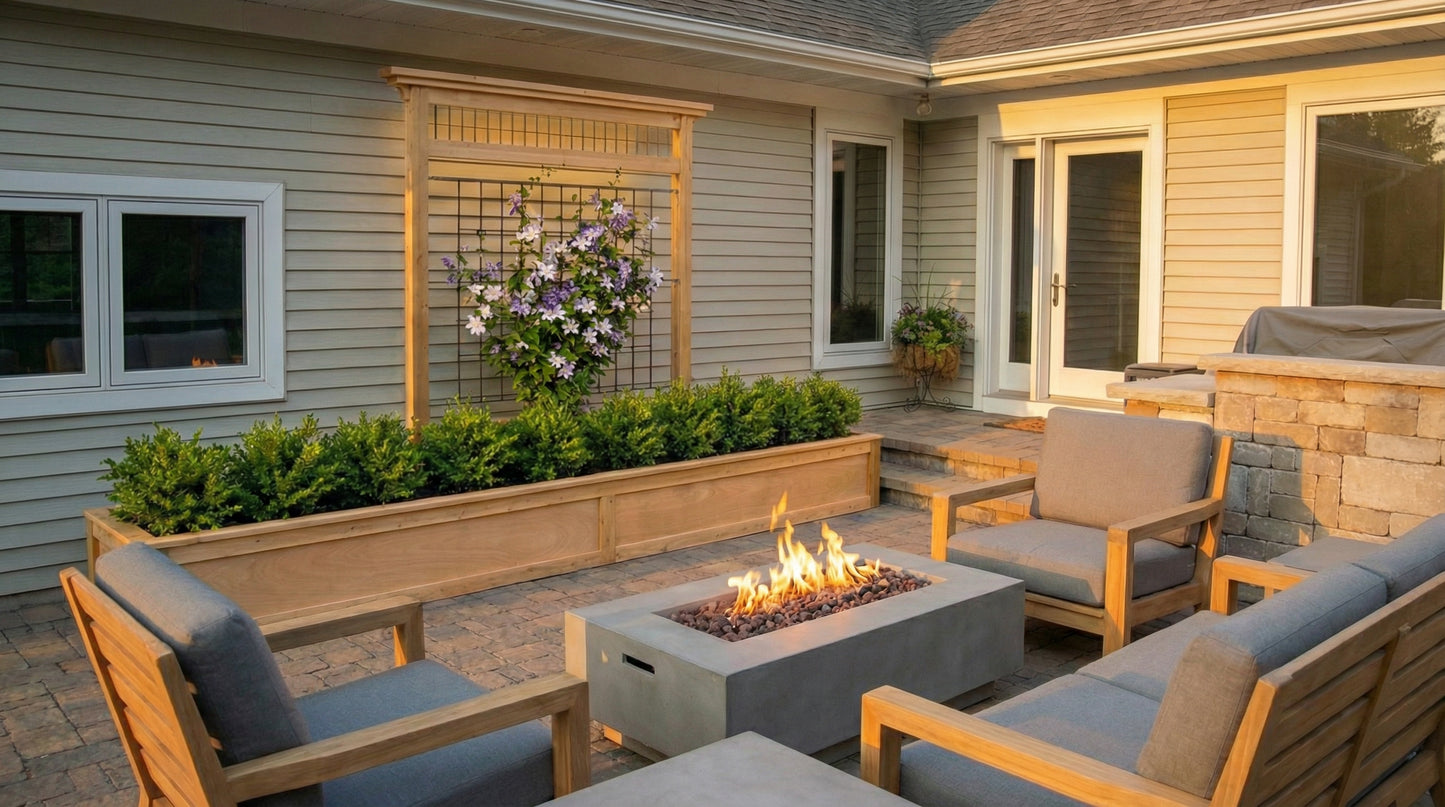 Palisade Trellis with Planter – Steel Grid
