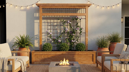 Palisade Trellis with Planter – Steel Grid