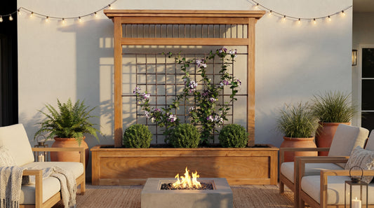 Palisade Trellis with Planter – Steel Grid