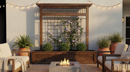 Palisade Trellis with Planter – Steel Grid